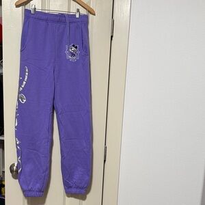 Disney 100 Purple Sweatpants with Character Design